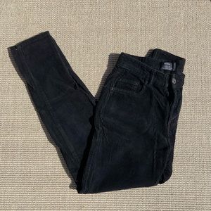 Black “Carrot” Fit Corduroy Pants